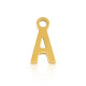 Stainless steel charm initial A Gold